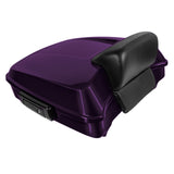 Hogworkz Chopped Tour Pack w/ Slim Backrest Black Hardware for Harley FLH '97-'24