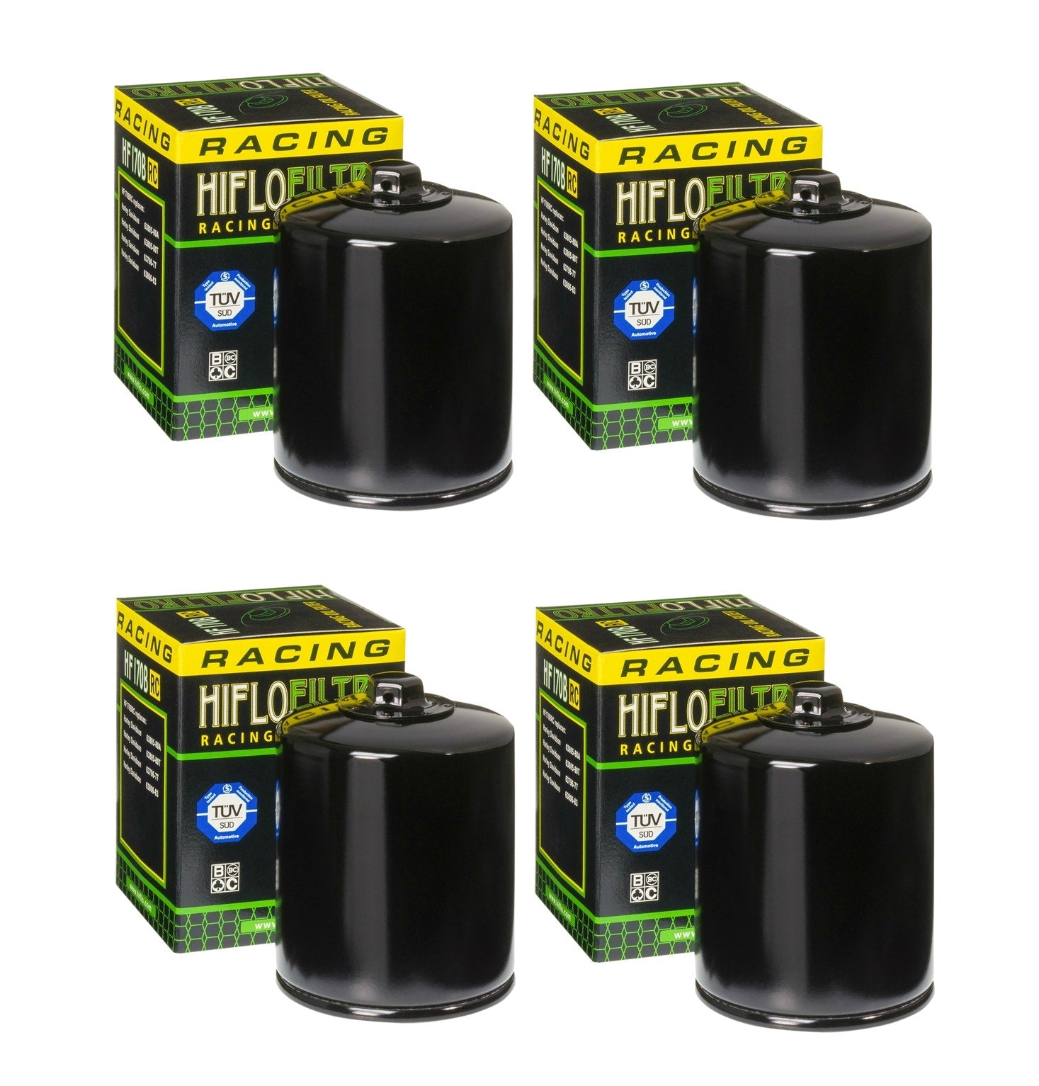 HiFloFiltro HF170BRC Black High Performance Oil Filter 80-99