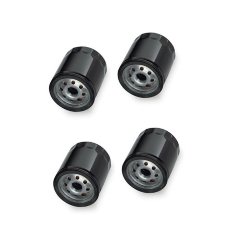 Motor Factory 22-251 Set of Four Black Oil Filters Harley T/C 99-16 Repl. 63731-99