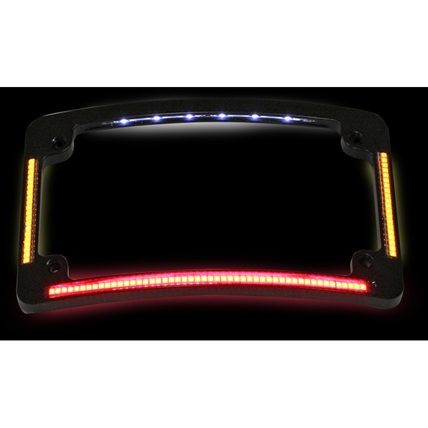Custom Dynamics TF05-B Black All-In-One LED Quad Radius Horizontal Plate Frame