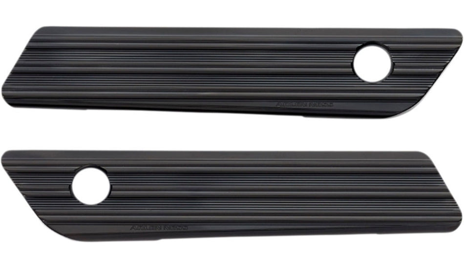 Arlen Ness 03-603 Black Saddlebag Latch Covers Billet Pair Harley Touring 14-21