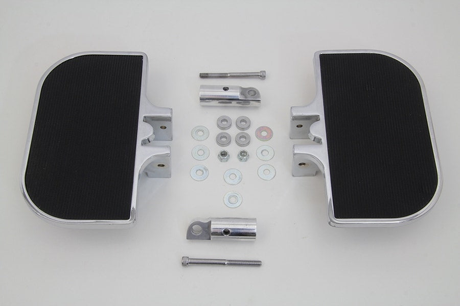 Chrome Mini Floorboards Footrests Footpegs Rubber Style Harley XL Softail Dyna