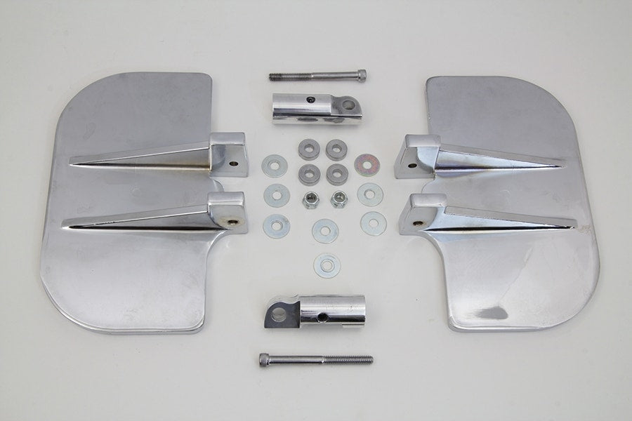 Chrome Mini Floorboards Footrests Footpegs Rubber Style Harley XL Softail Dyna
