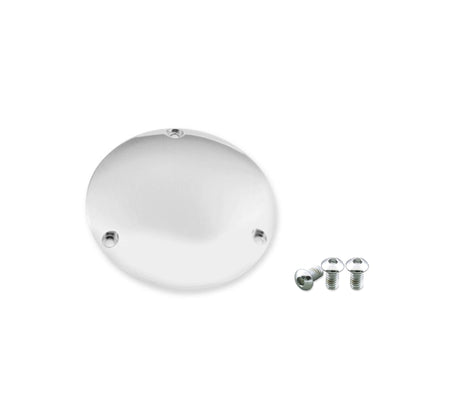 Biker's Choice Chrome Smooth 3 Hole Domed Derby Cover w/ Screws Harley Big Twin