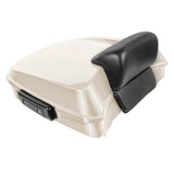 Hogworkz Chopped Tour Pack w/ Slim Backrest Black Hardware for Harley FLH '97-'24