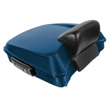 Hogworkz Chopped Tour Pack w/ Slim Backrest Black Hardware for Harley FLH '97-'24