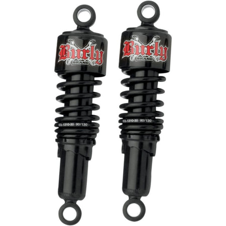 Burly Brand Black Slammer Rear Suspension Shocks 10.5 Harley Dyna 91-16 | B28-1202B