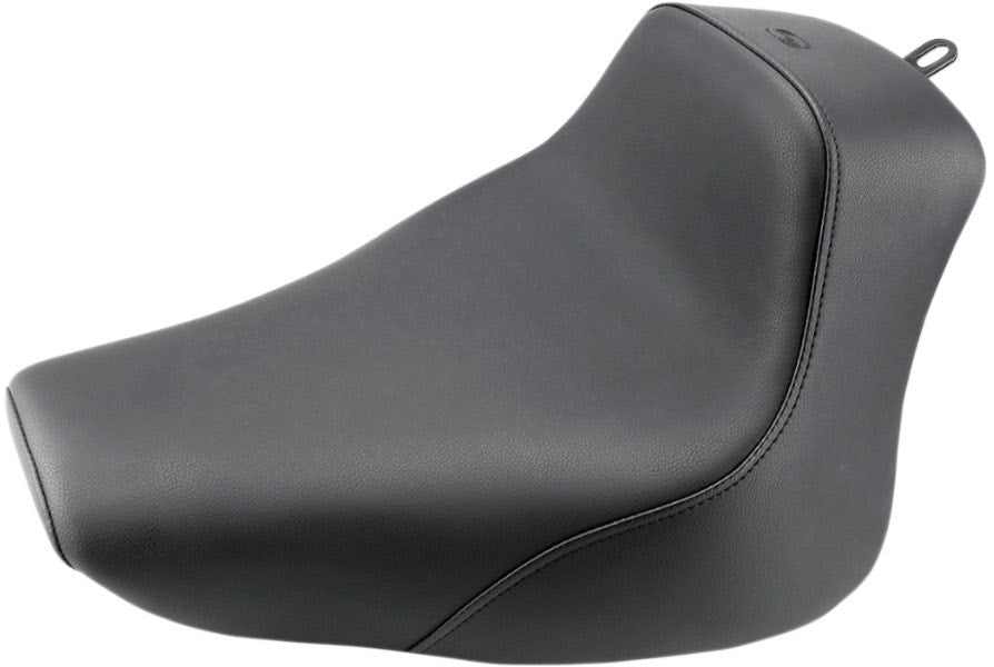 Saddlemen Heels Down Solo Seat Black Smooth Vinyl Harley Softail 00-06