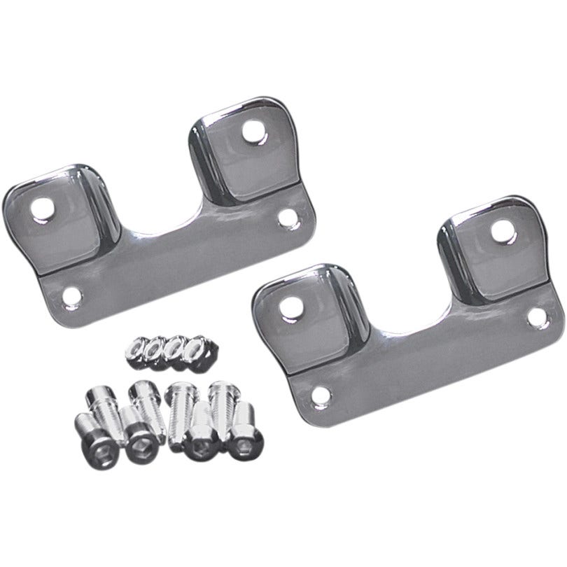 Covingtons Chrome Front Fender Brackets Adapters for 21" Wheel 14-17 Harley FLH