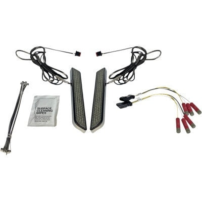 Custom Dynamics LED Front Fork Lightz Smoke Lens Chrome Universal 12V