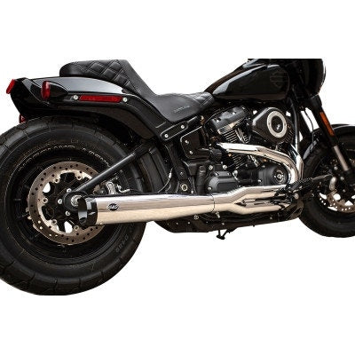 S&S 550-0791B Chrome SuperStreet 2:1 50 State Exhaust System Harley Softail 18-Up
