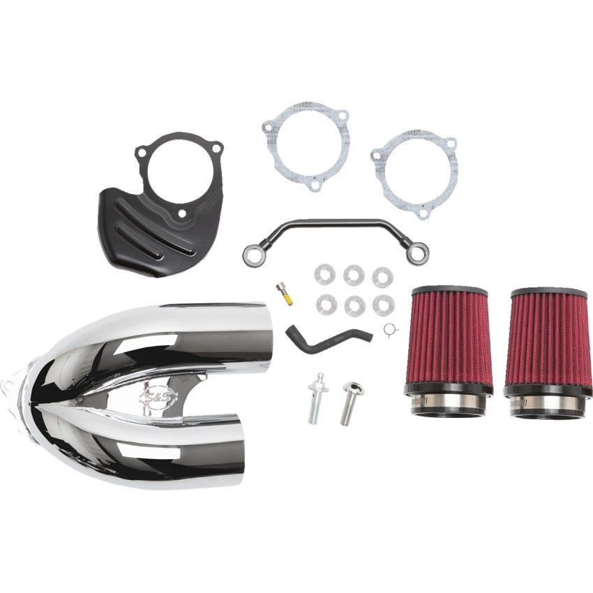 S&S Cycle Chrome Tuned Induction Air Cleaner Kit Harley 17-22 Touring Models