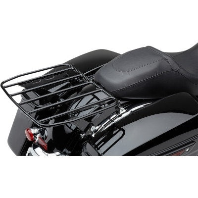 Cobra USA 602-2801B Big Ass Detachable Flat Luggage Rack Black Harley FLH 97-06
