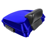 Hogworkz Chopped Tour Pack w/ Slim Backrest Black Hardware for Harley FLH '97-'24