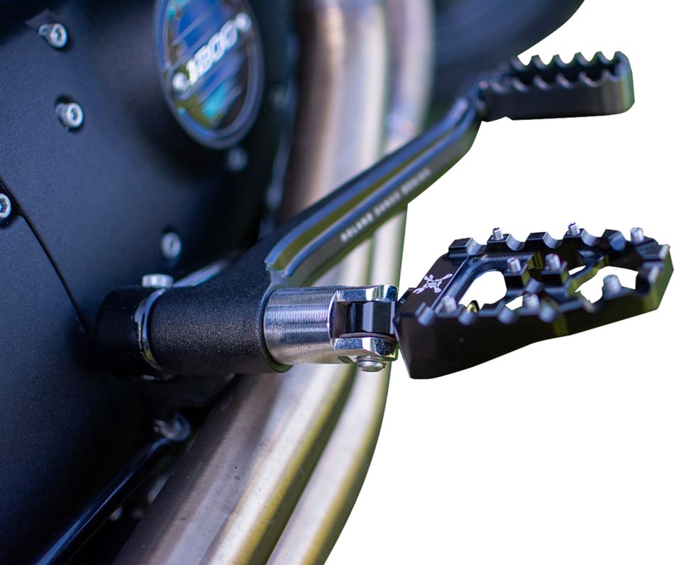 Burly Brand MX Evolution Black Male Mount Footpegs 4 Harley