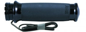 Avon Custom Contour Black Anodized Heated Grips for Harley Cable Models