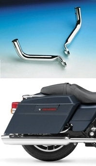 Rick Doss Chrome Saddlebag Guard Eliminator Support Brackets Harley FLHT 97-08
