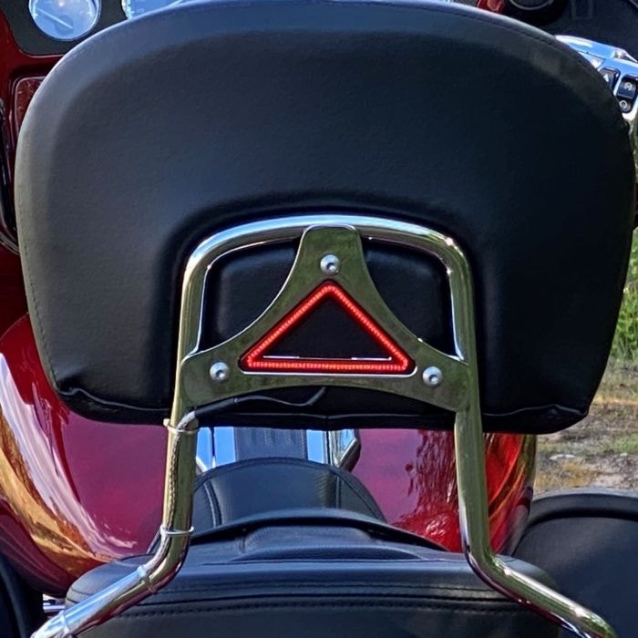 Custom Dynamics Dual Intensity Run/Brake LED Backrest Chrome Harley FLH/T 10-13