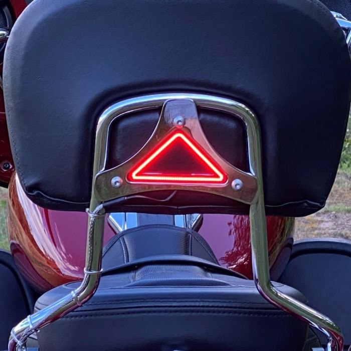 Custom Dynamics Dual Intensity Run/Brake LED Backrest Chrome Harley FLH/T 14-20