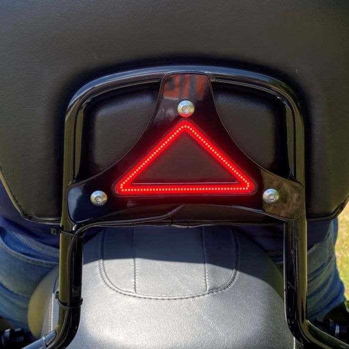Custom Dynamics Dual Intensity Run/Brake LED Backrest Black Harley Trike 15-20