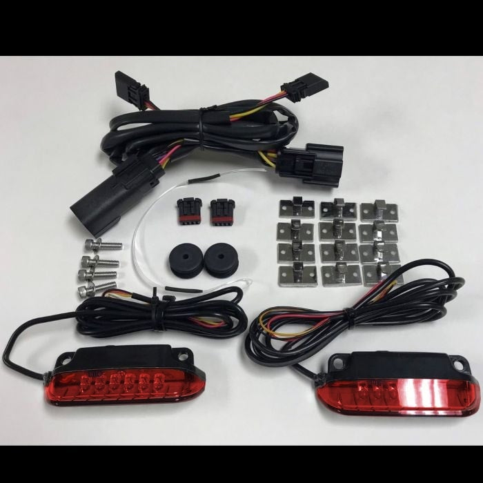 Custom Dynamics CD-LR-07 Saddlebag Rail Red LED Light Bars 14-19 Harley Touring