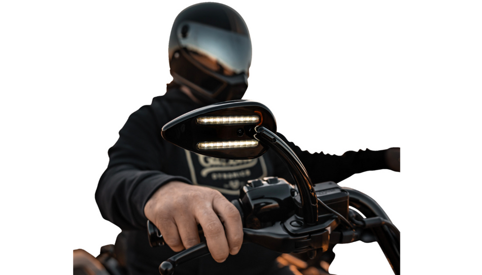 Custom Dynamics Black LED Plug & Play Run & Turn Signal Motorcycle Mirrors