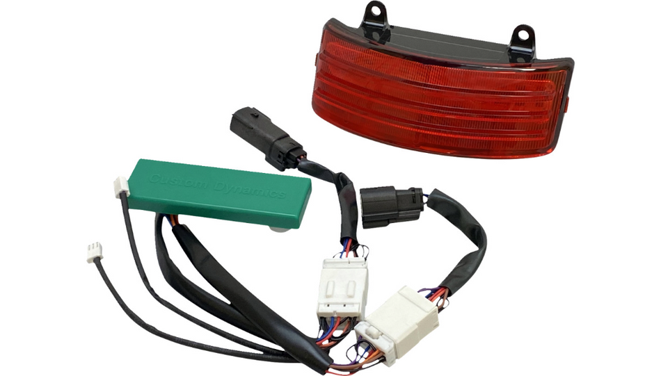 Custom Dynamics ProBeam Red Lens LED Tribar Rear Fender Taillight 10-13 FLHX