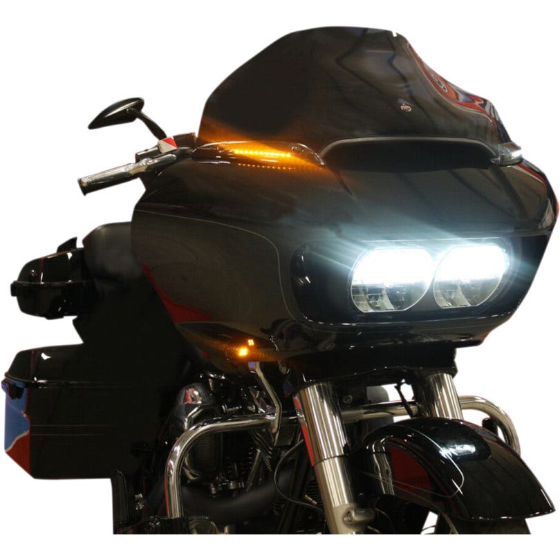 Custom Dynamics Chrome Plug N Play Flush Turn Signals Front Harley 15-19 FLTR