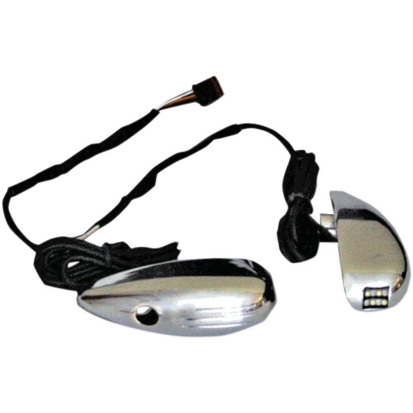 Custom Dynamics Chrome Plug N Play Flush Turn Signals Front Harley 15-19 FLTR