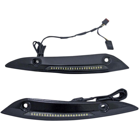 Custom Dynamics Black Plug N Play Windshield Turn Signals Harley 15-17 FLTR CD-RG-WT-15-B