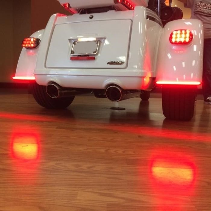Custom Dynamics Tri-Glide Harley ProBEAM Low-Profile Fender Lights Red Lense