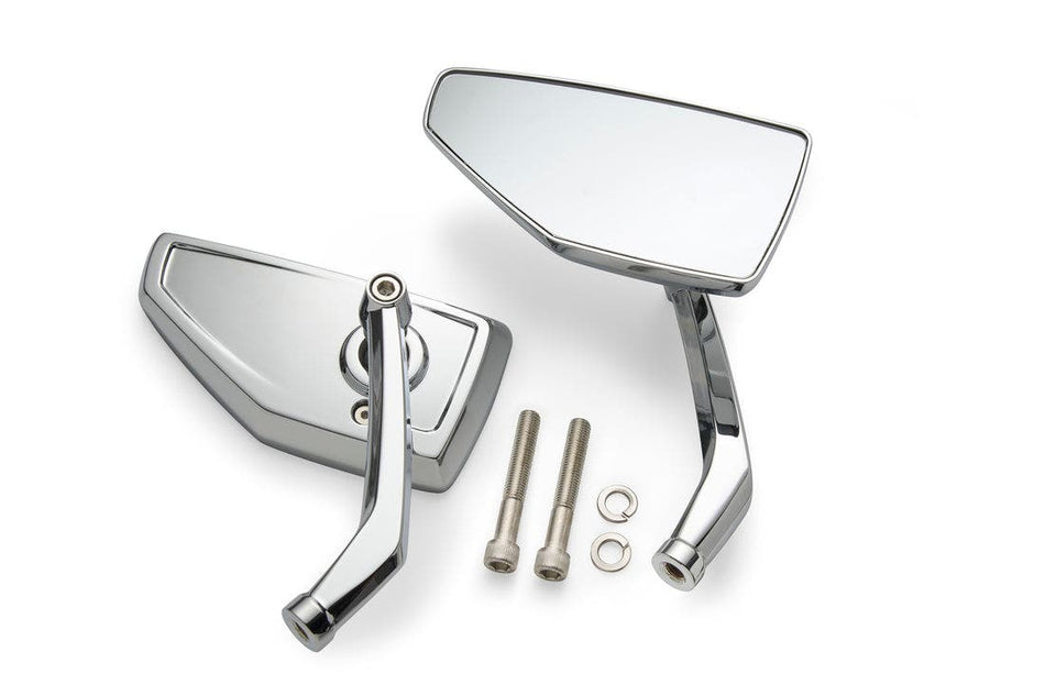 Ciro Chicane Left & Right Pair Side View Mirrors for Harley & Metric Motorcycles