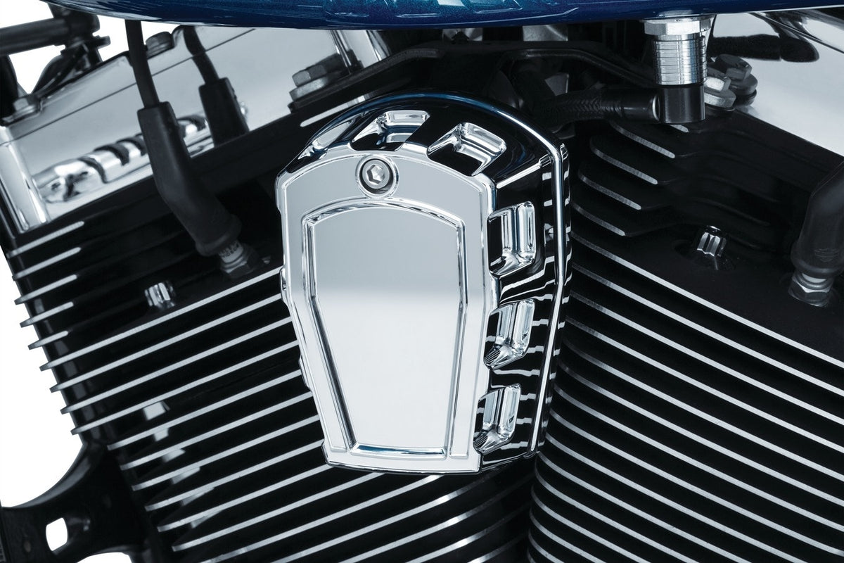 Kuryakyn 7474 Chrome Maverick Horn Cover 95-18 Harley w/ Cowbell & Waterfall Horn