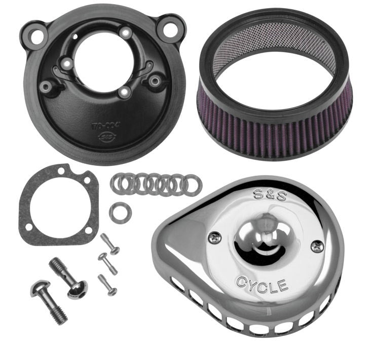 S&S 170-0439 Chrome Stealth Mini Teardrop Air Cleaner 07-18 Harley XL Sportster