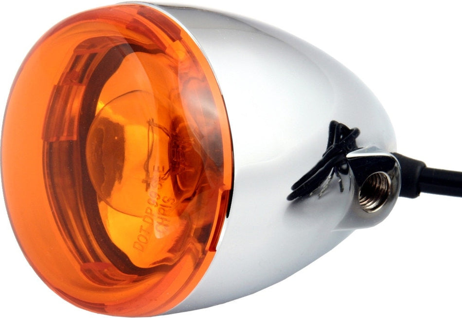 Chris Products 8500A Chrome Amber Bullet Style Turn Signal Assembly