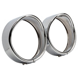 Hogworkz 4.5" Auxiliary Light / Passing Lamp Visor Trim Rings for Harley