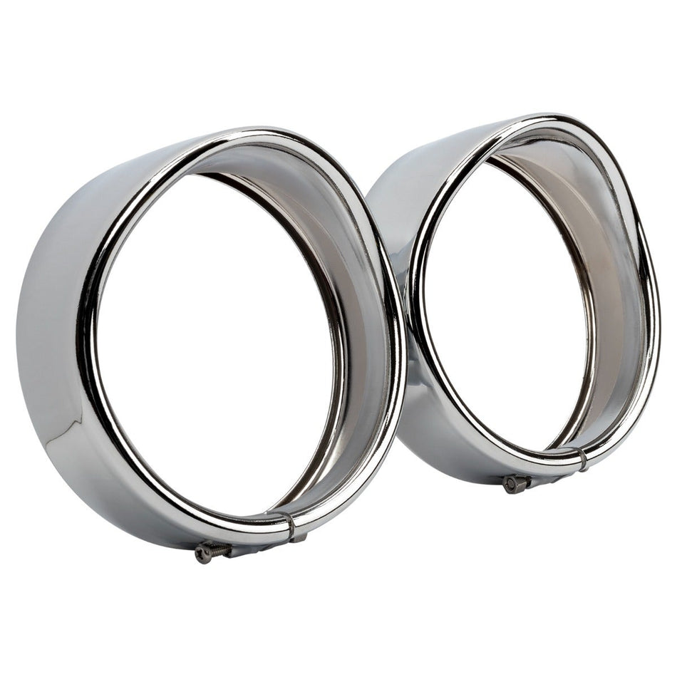 Hogworkz 4.5" Auxiliary Light / Passing Lamp Visor Trim Rings for Harley