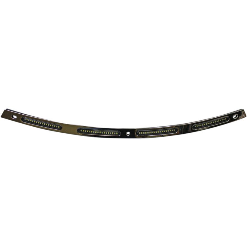 Custom Dynamics Chrome Amber White LED Dynamics Windshield Trim Harley FLH 96-05  | WT-05-C