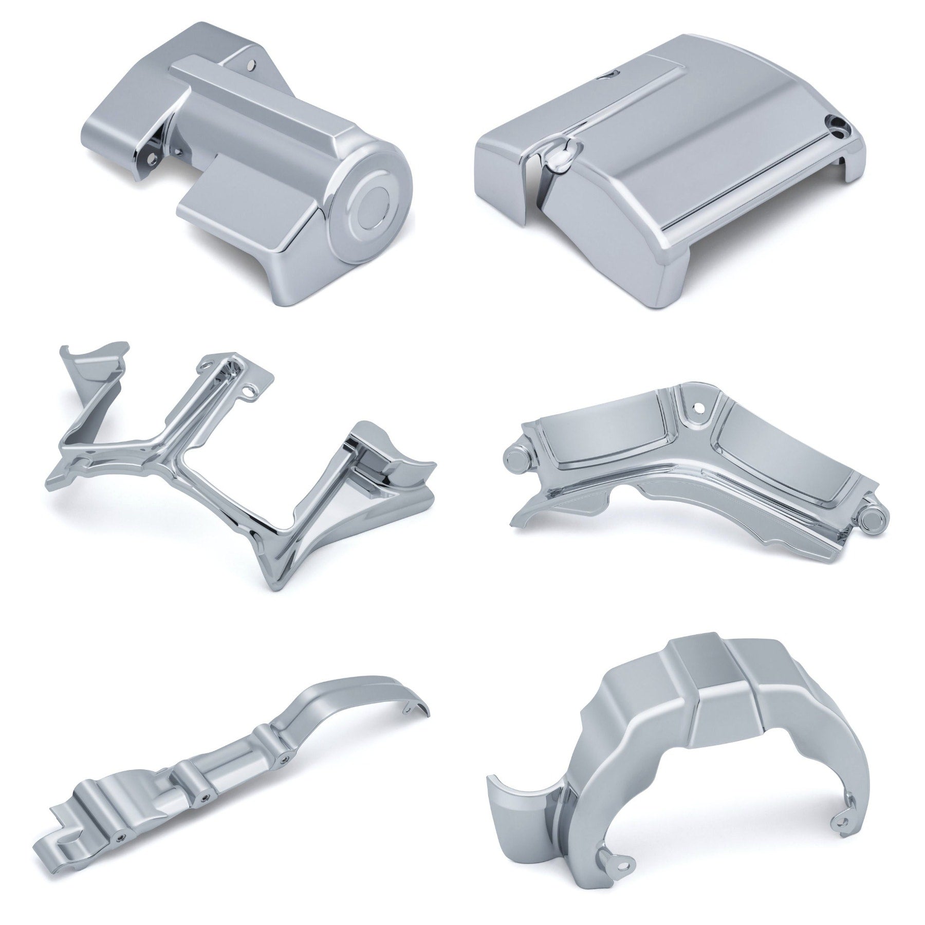 Kuryakyn Complete Chrome Precision Engine Cover Package Harley