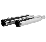 Khrome Werks Chrome 4.5" HP-Plus Slip-Ons Chrome Tracer Tip 17-18 Harley Touring