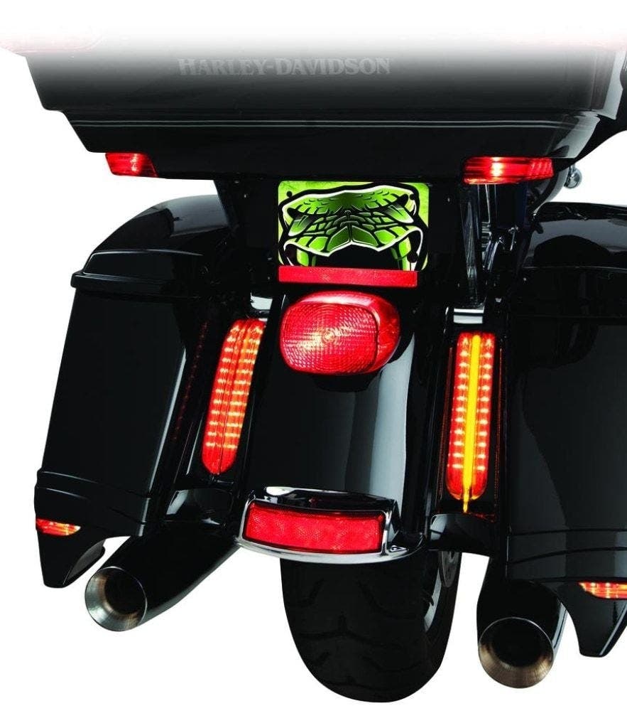 Ciro Lens Filler Panel Lights for Ultra & Road King with Amber Signals