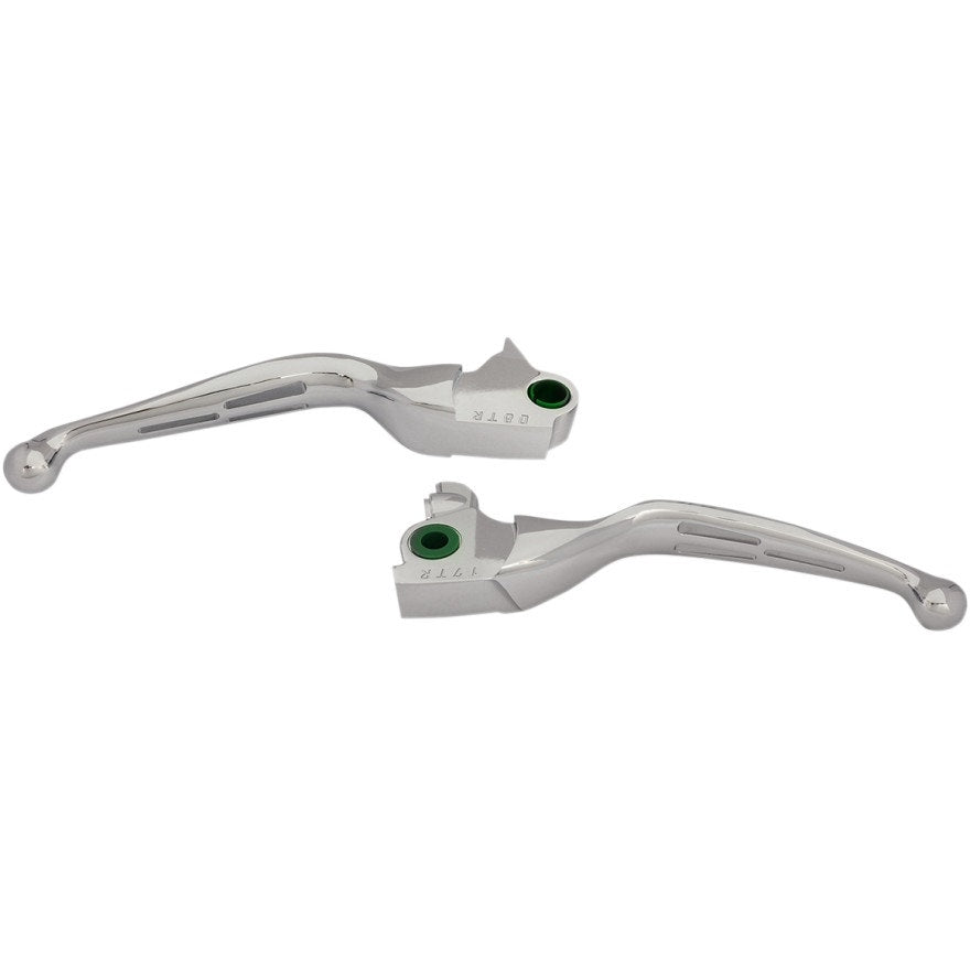 Drag Chrome Slotted Wide Blade Lever Set 17-18 Harley FLHTCUTG & FLRT Trikes