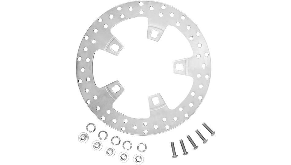 Stainless 320mm Front Enforcer Style Rotor & Hardware for Harley '24 FLHX/FLTR