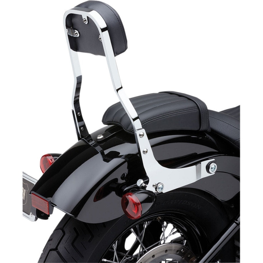 Cobra USA 602-2046 Square Chrome 14" Detachable Backrest Kit 2018 Harley Softail