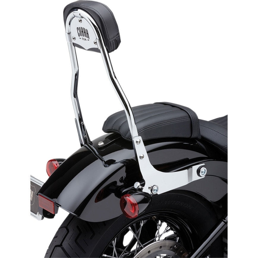 Cobra USA 602-2006 Round Chrome 14" Detachable Backrest Kit 2018 Harley Softail