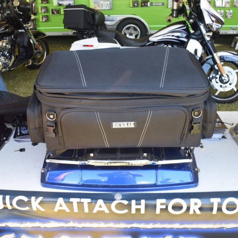RickRak Top Dekk II Luggage Bag 73L Mounts to Most Harley Indian or Metric Racks