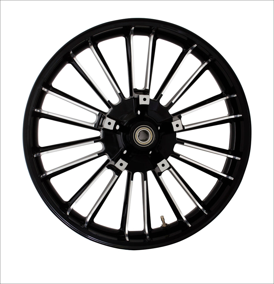 Coastal Moto Black Cut Atlantic 3D 21" Front Cast Wheel Only Harley 08-22 W/ ABS