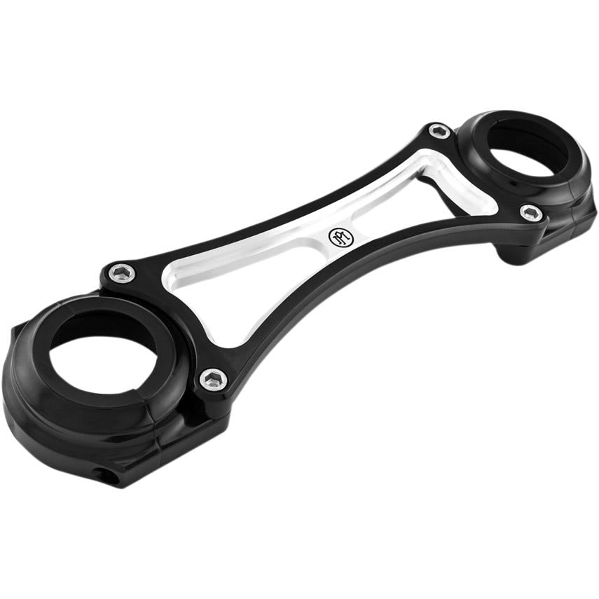 Performance Machine PM Billet 49mm Black Contrast Fork Brace for Harley Dyna FXD