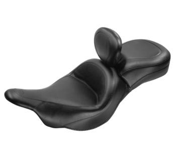 Mustang 79631 Black Standard Touring One Piece w/Backrest 09-18 Kawasaki VN1700