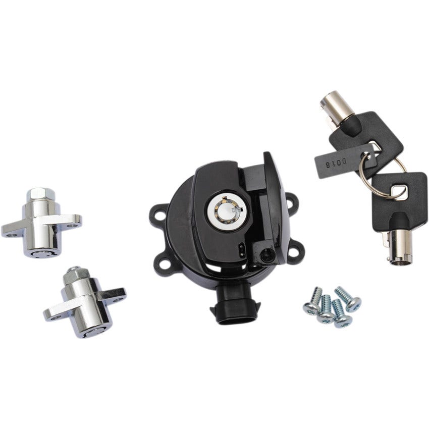 Drag Side Hinge Ignition Switch & Saddlebag Lock Kit Harley